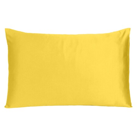 Homeroots 20 x 40 in. Lemon Dreamy Silky Satin King Size Pillowcases 387841